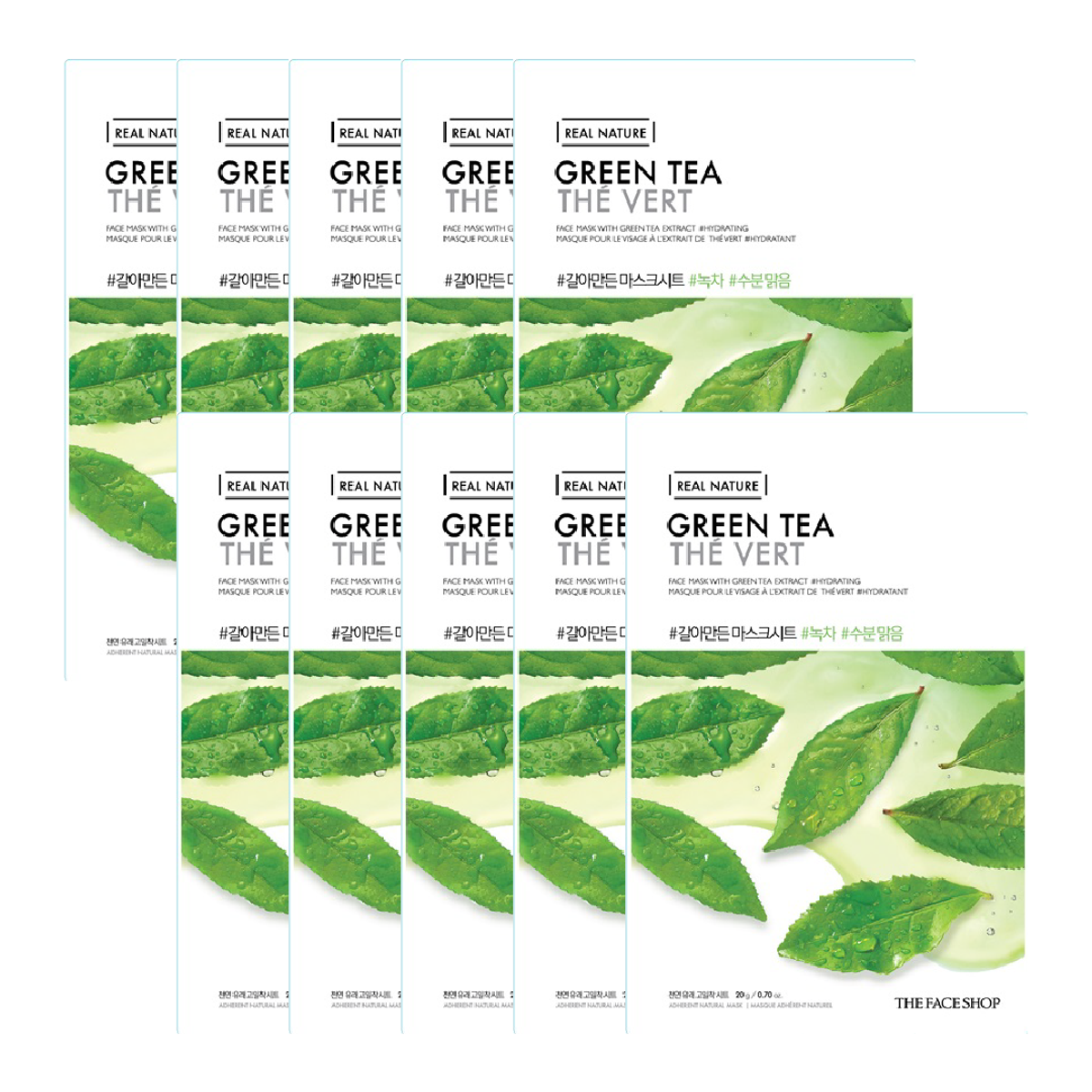 gift-combo-10-mat-na-giay-thanh-loc-danh-cho-da-nhon-mun-thefaceshop-real-nature-green-tea-1