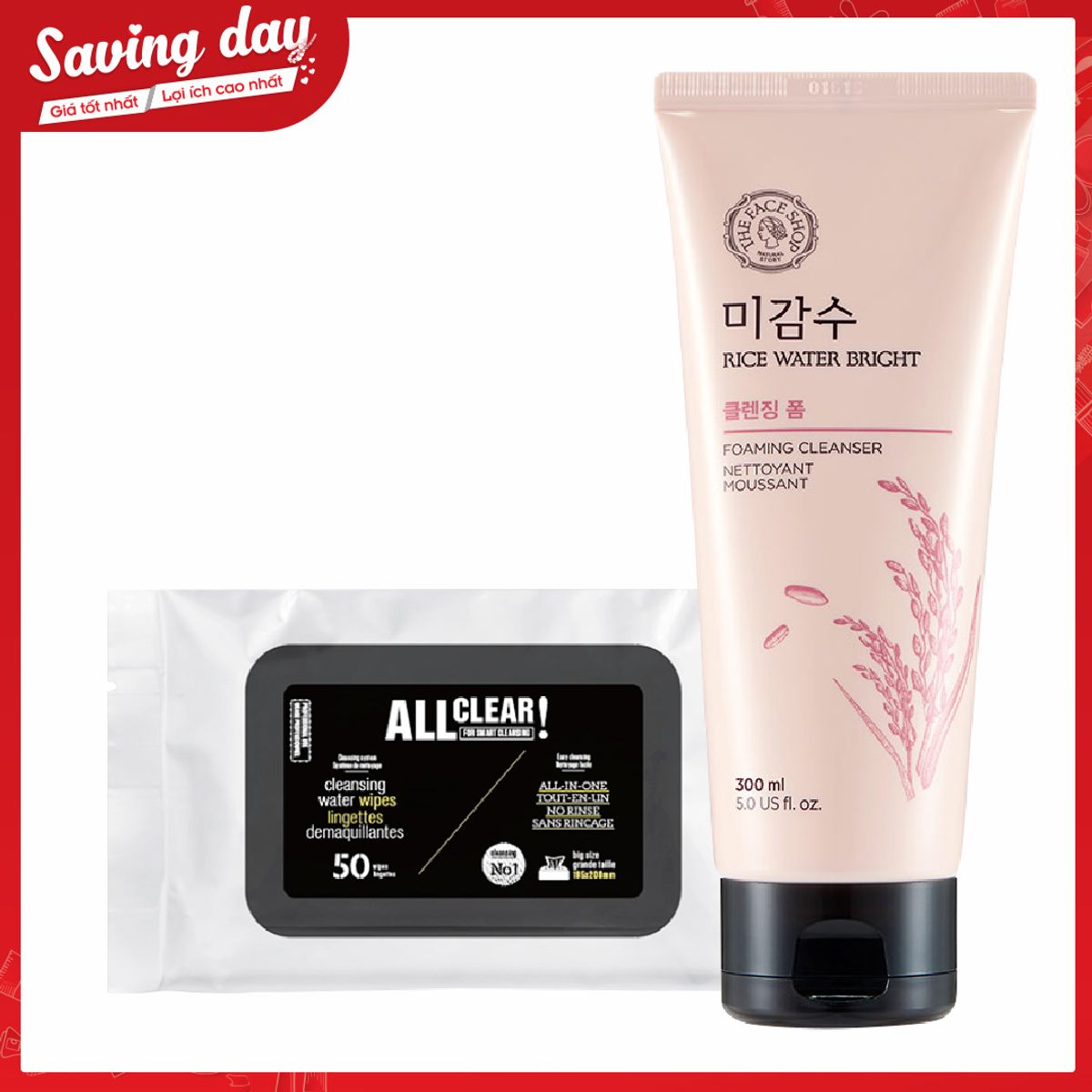 bo-san-pham-lam-sach-all-clear-cleansing-water-wipes-40pcs-khan-giay-tay-trang-srm-1