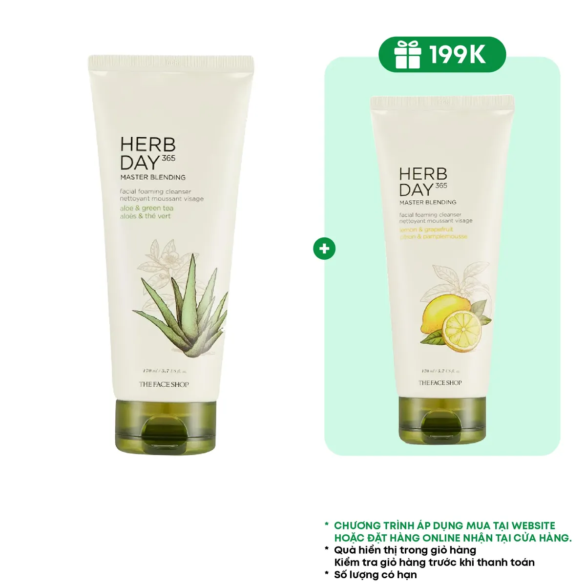 Sữa Rửa Mặt Tạo Bọt HERB DAY 365 MASTER BLENDING FACIAL FOAMING