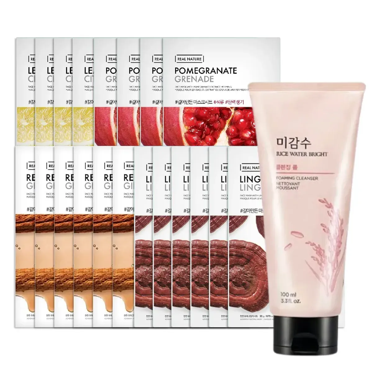 Combo 20 Mặt Nạ Cho Da Lão Hóa THEFACESHOP REAL NATURE (6 hồng sâm, 6 ...