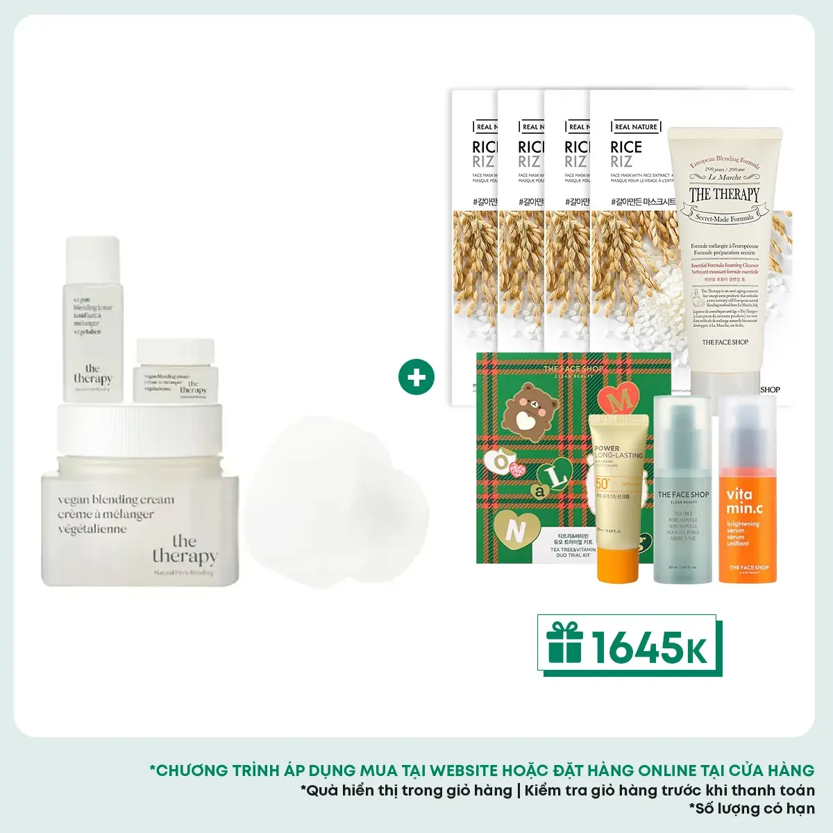 bo-duong-da-thuan-chay-the-face-shop-cap-am-cai-thien-nep-nhan-da-the-therapy-vegan-blending-cream-special-set-4pcs-1