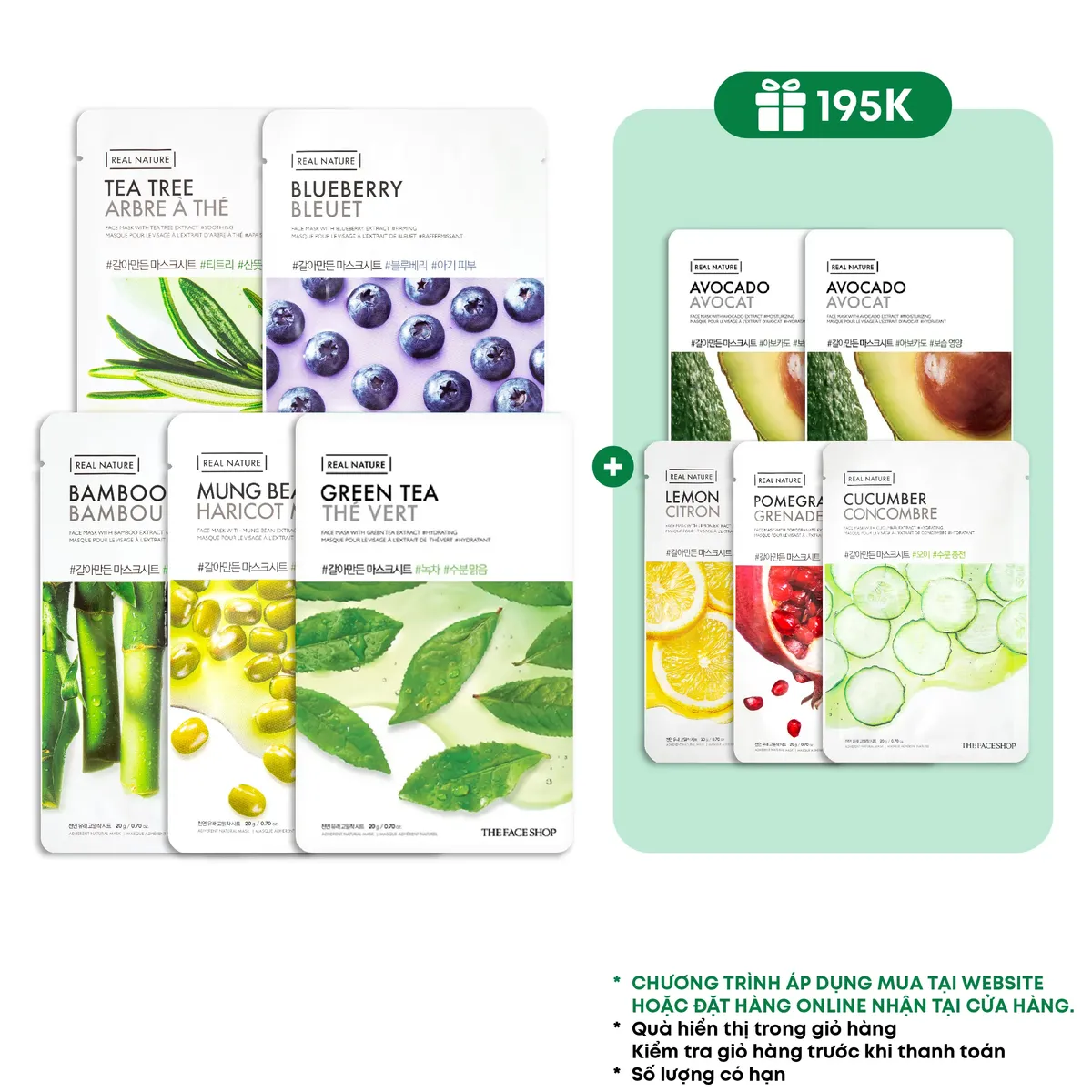 combo-10-mat-na-duong-am-da-hang-ngay-the-face-shop-real-nature-20gmix-nhieu-loai-1