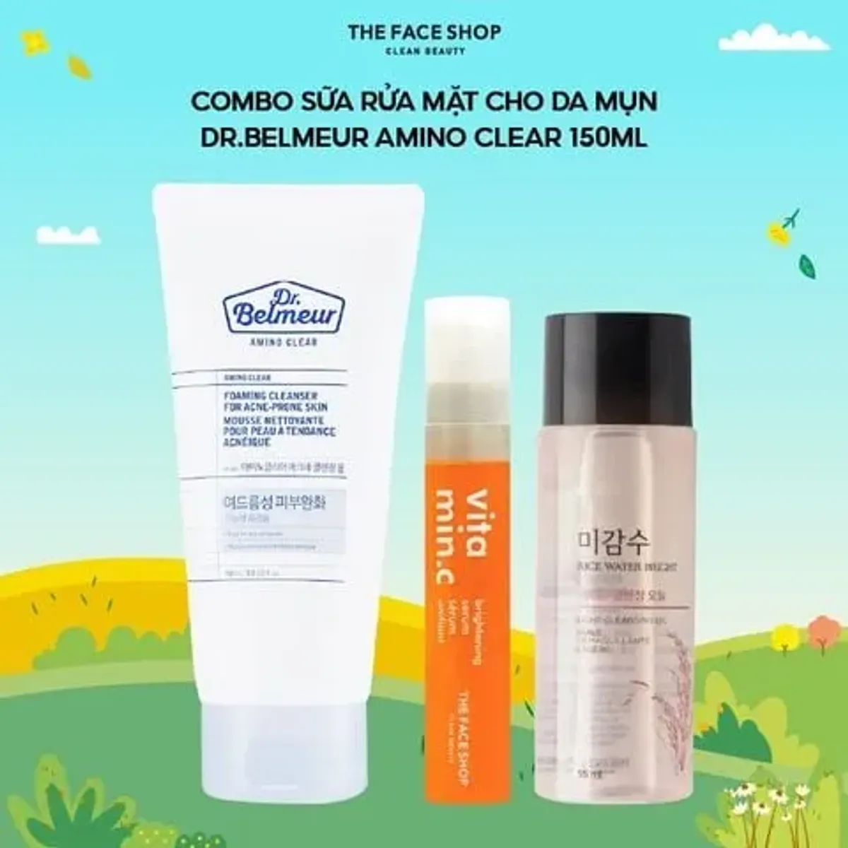 combo-sua-rua-mat-diu-da-drbelmeur-amino-clear-foaming-cleanser-150ml-1