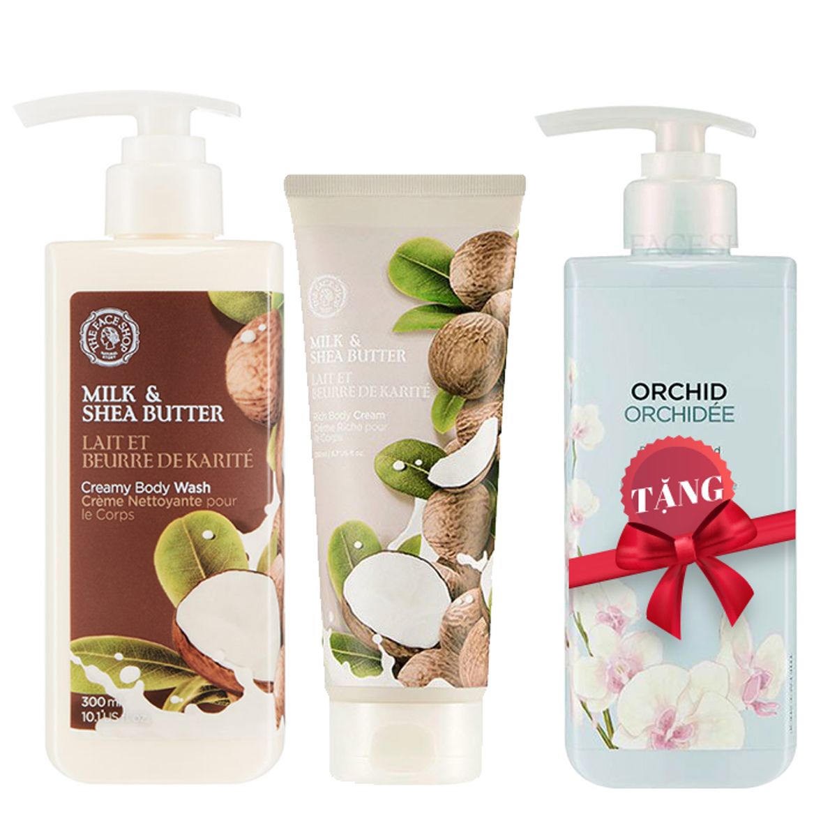 bo-san-pham-cham-soc-body-milk-shea-butter-sua-tam-kem-duong-the-kem-duong-tay-1