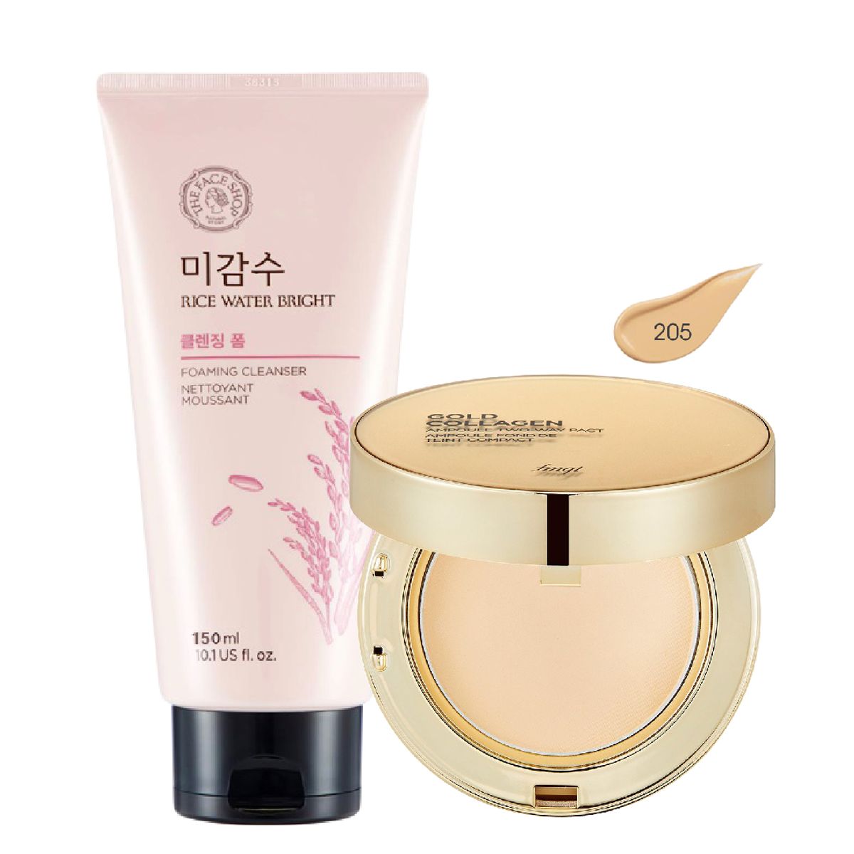 v205-tone-da-ngam-combo-phan-nen-che-khuyet-diem-thefaceshop-gold-collagen-ampoule-two-way-pact-1