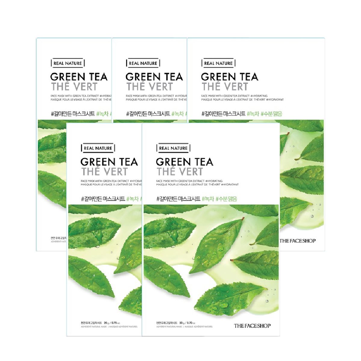 combo-5-mat-na-giay-thanh-loc-danh-cho-da-nhon-mun-thefaceshop-real-nature-green-tea-gz-1