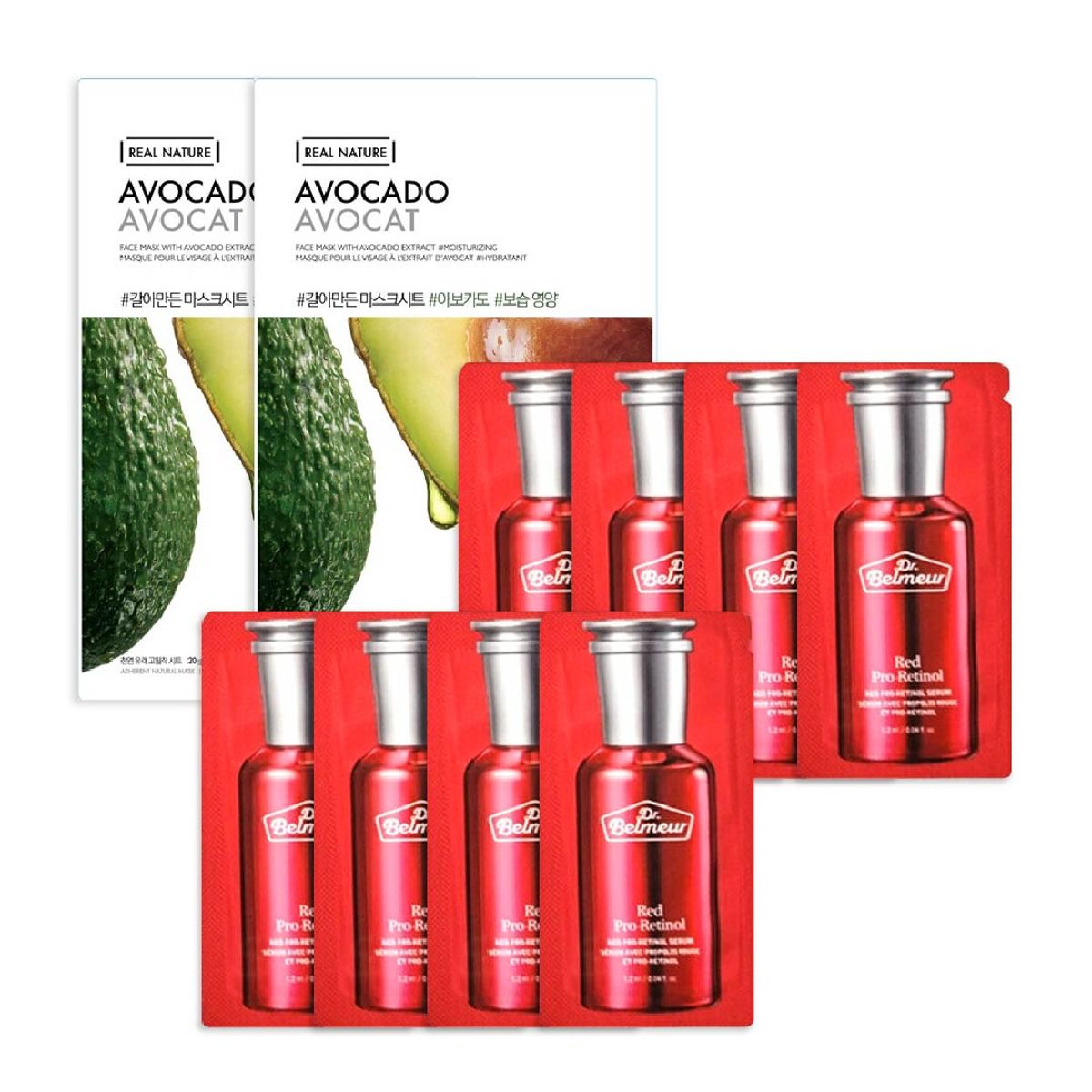 gift-combo-2-mat-na-real-nature-bo-8-sample-tinh-chat-dr-belmeur-red-pro-retinol-1