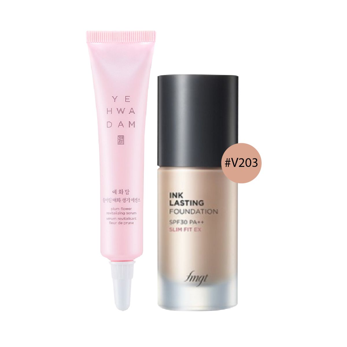 gift-combo-kem-nen-ink-lasting-foundation-slim-fit-ex-mau-v203-tinh-chat-duong-am-yehwadam-25ml-1