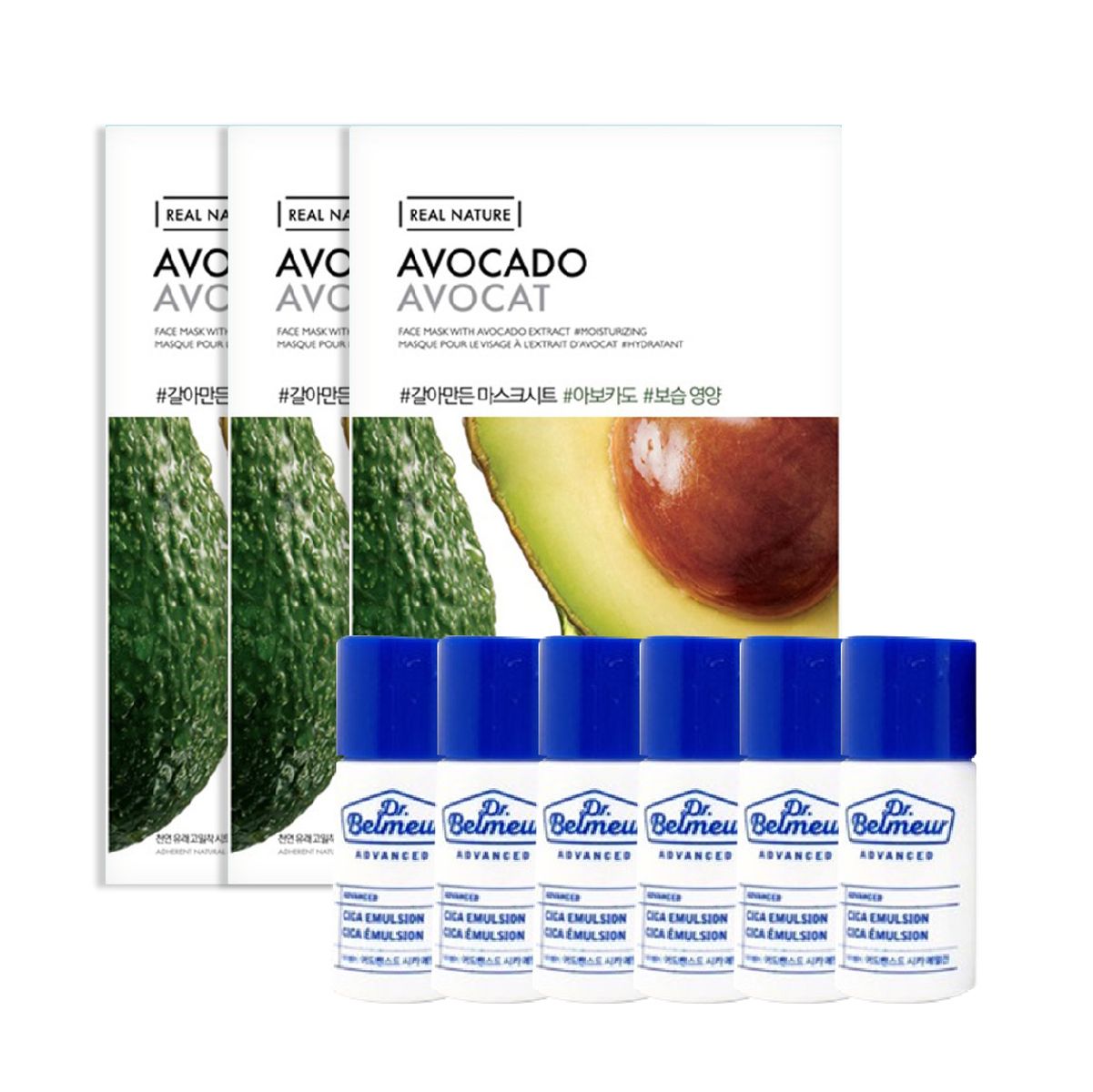 gift-combo-mat-na-bo-duong-am-real-nature-sua-duong-dr-belmeur-advanced-cica-emulsion-6ml-1-1