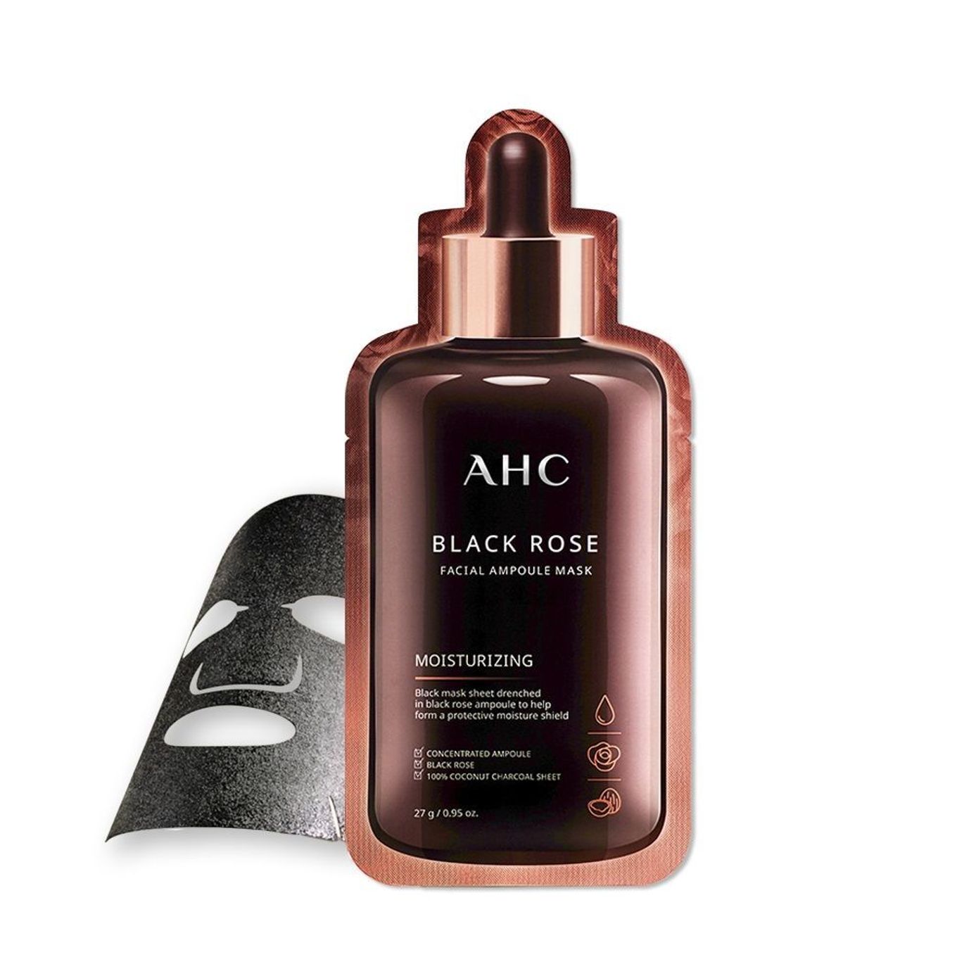 (Dis) Mặt Nạ Giấy Dưỡng Ẩm Da Ahc Black Rose Facial Ampoule Mask 27G