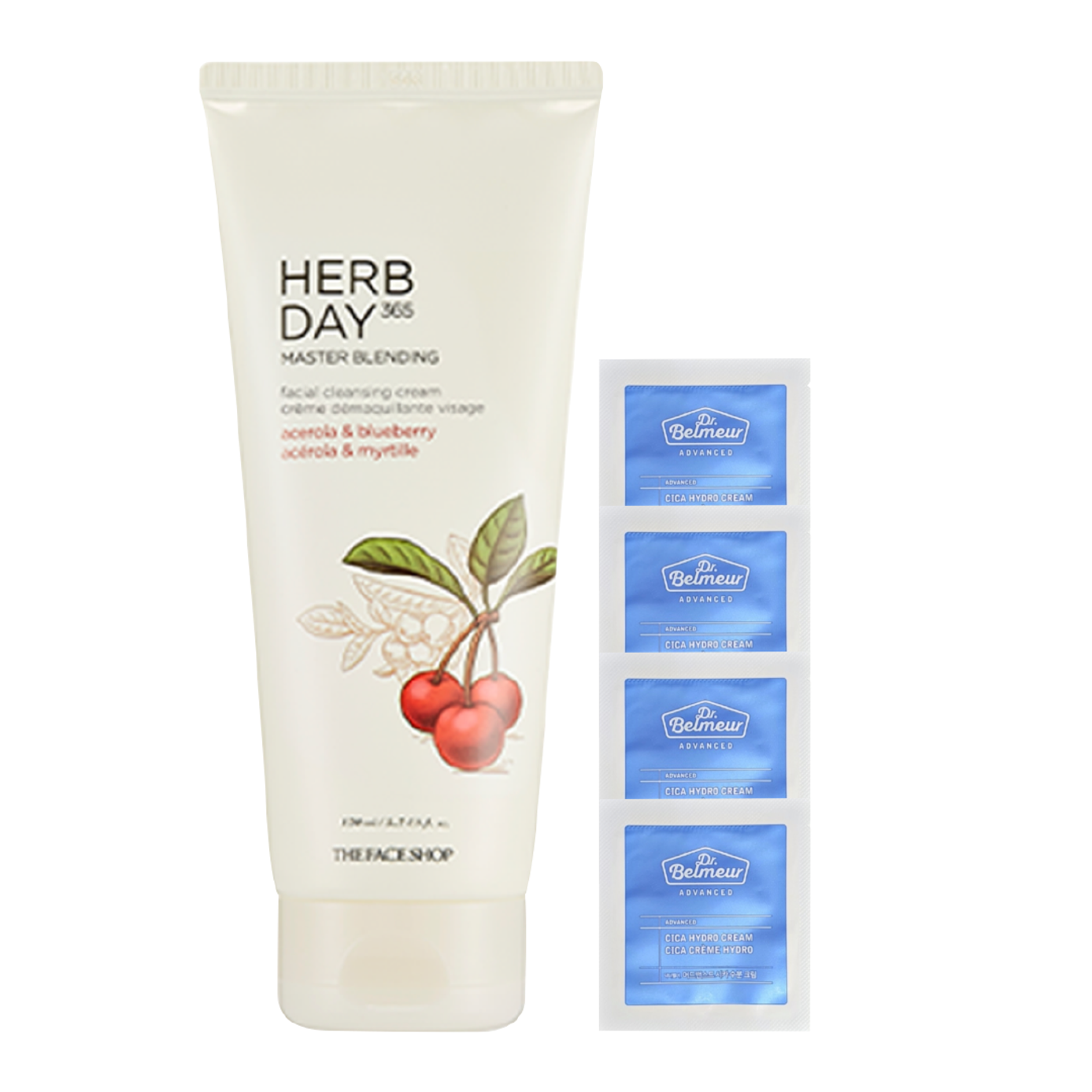 (Gift) Combo Kem Tẩy Trang Herb Day 365 Master Blending Acerola