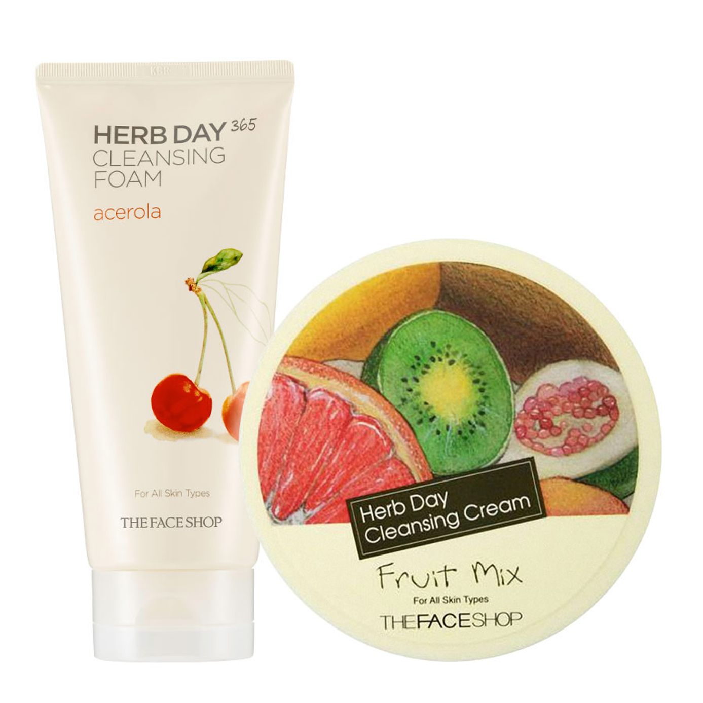 BỘ SẢN PHẨM LÀM SẠCH HERB DAY (CLEANSING CREAM FRUIT MIX+CLEANSING
