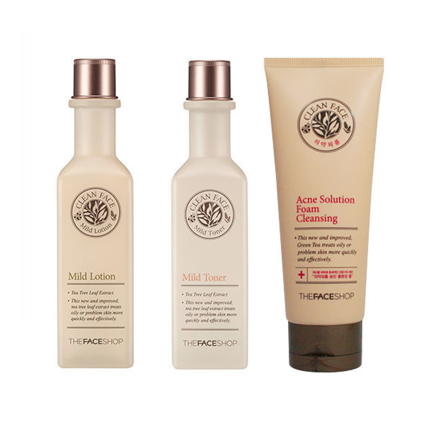 Bộ dưỡng ngăn ngừa mụn Clean Face (Cleansing, Toner, Lotion)