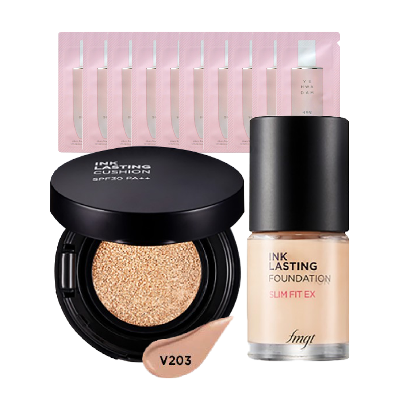 (Giift) Combo Kem Nền Trang Điểm Ink Lasting Foundation V203 & Tinh