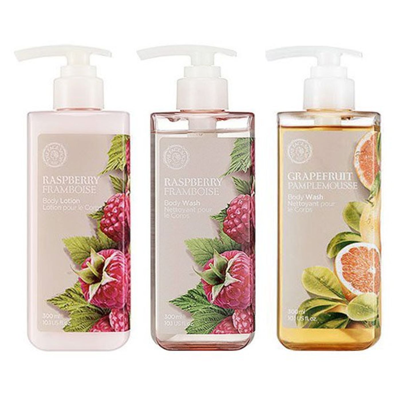 BỘ DƯỠNG DA BODY RASPBERRY & GRAPEFRUIT (BODY WASH + BODY LOTION)