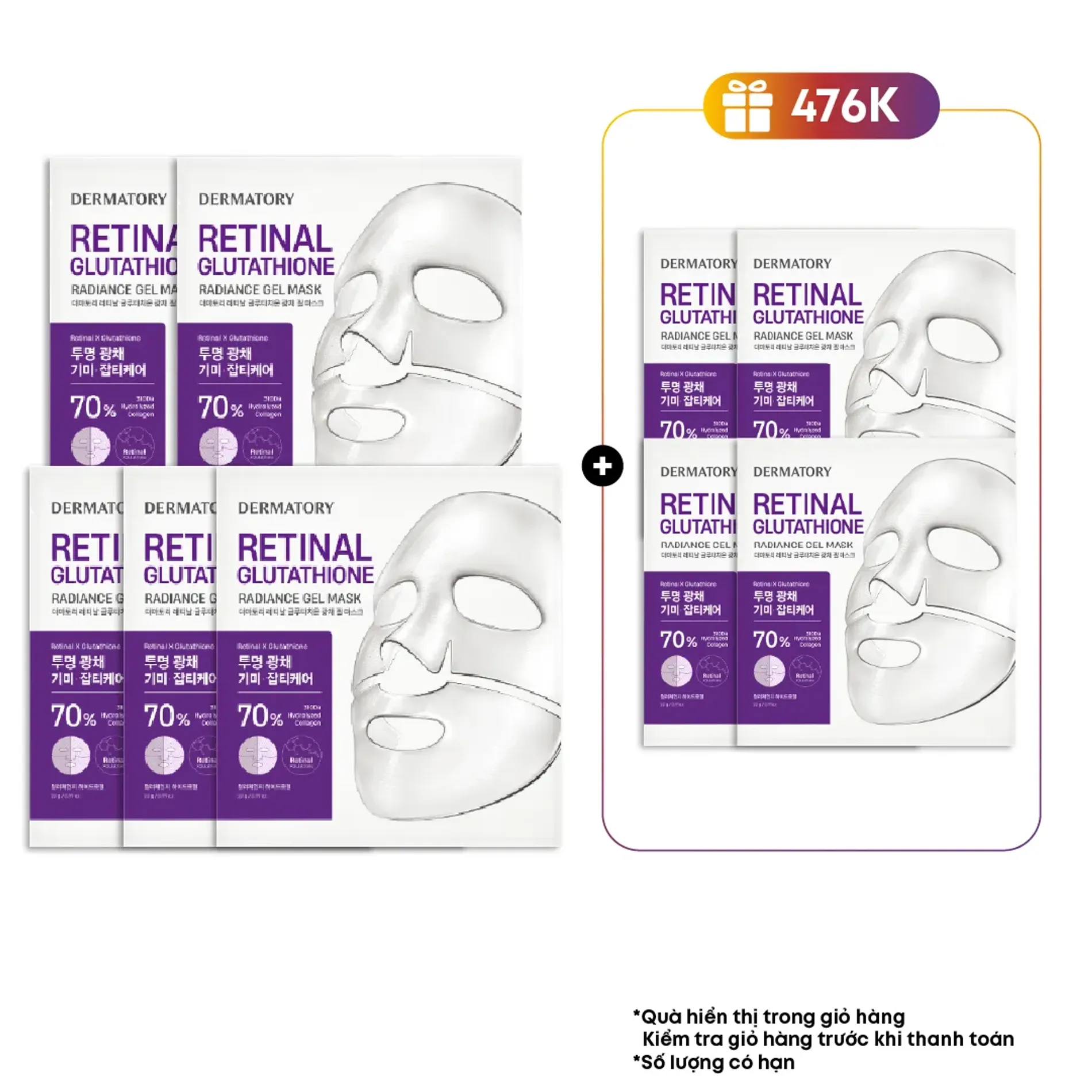 set-3-mat-na-duong-da-sang-cang-muot-dermatory-retinal-glutathione-radiance-gel-mask-2