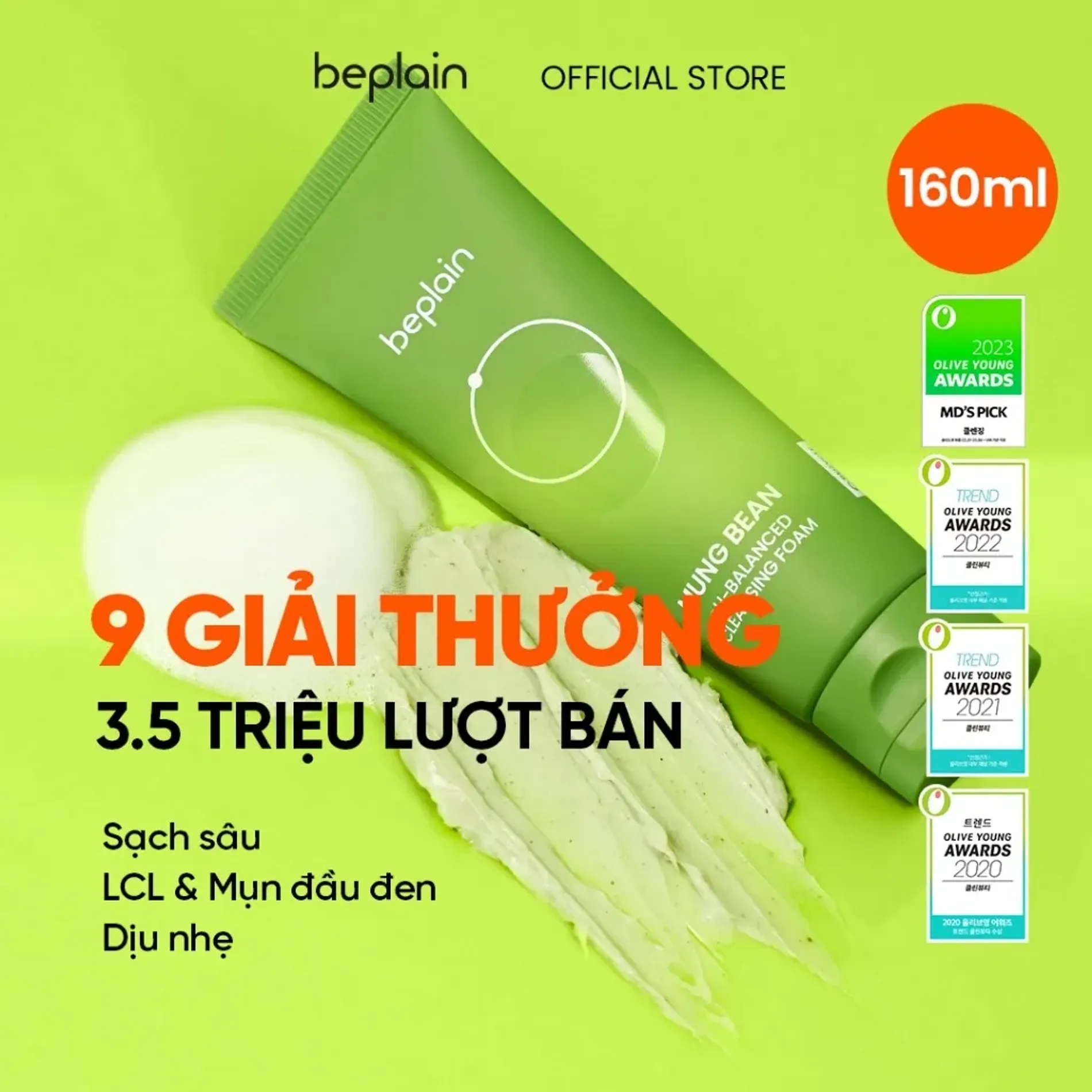 sua-rua-mat-beplain-dau-xanh-can-bang-do-ph-mung-bean-ph-balanced-cleansing-foam-160ml-1
