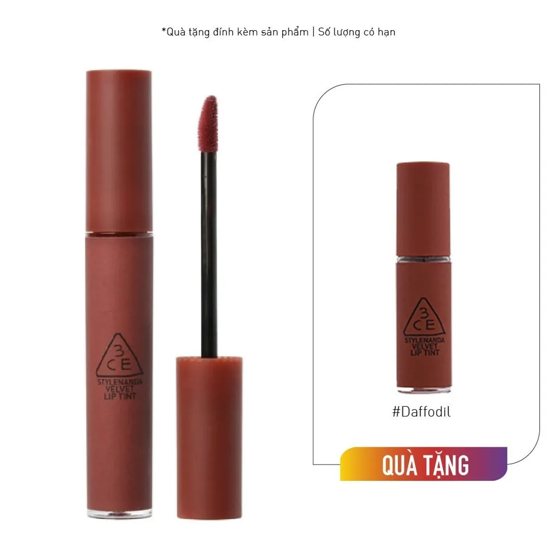 combo-son-kem-li-3ce-velvet-lip-tint-4g-1