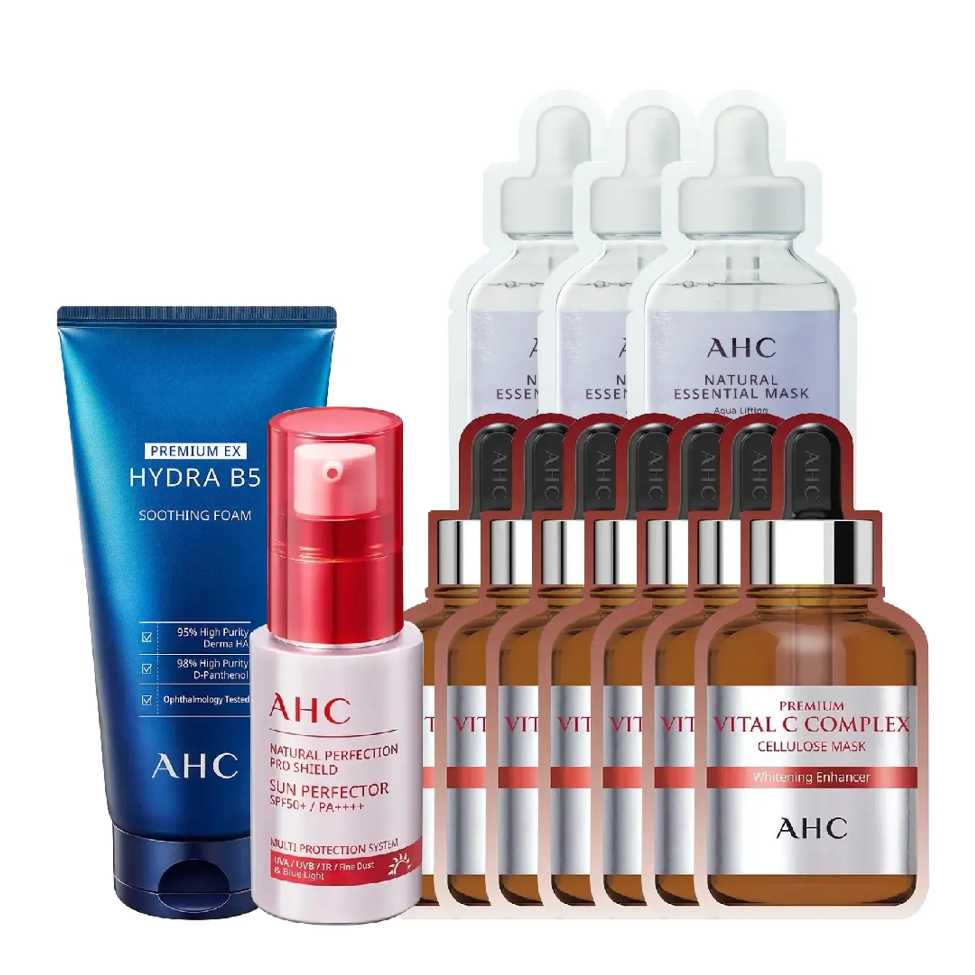 Combo Dưỡng Ẩm & Chống Nắng Tinh Chất AHC Ngừa Lão Hóa Da