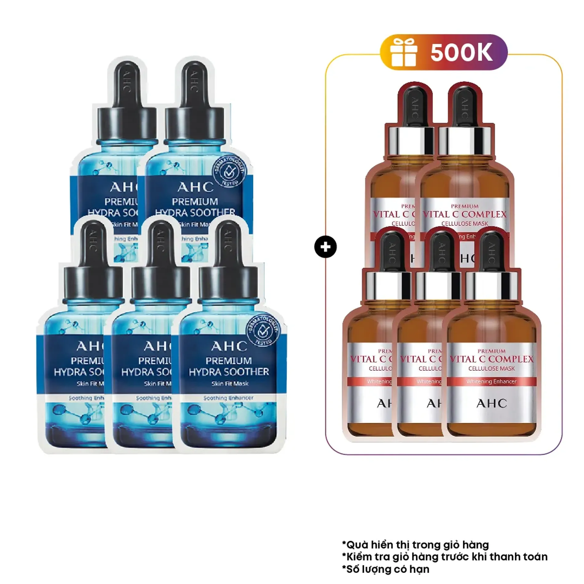 [Mua 5 tặng 5] Combo Mặt Nạ AHC Cấp Ẩm Cho Da Premium Hydra Mask