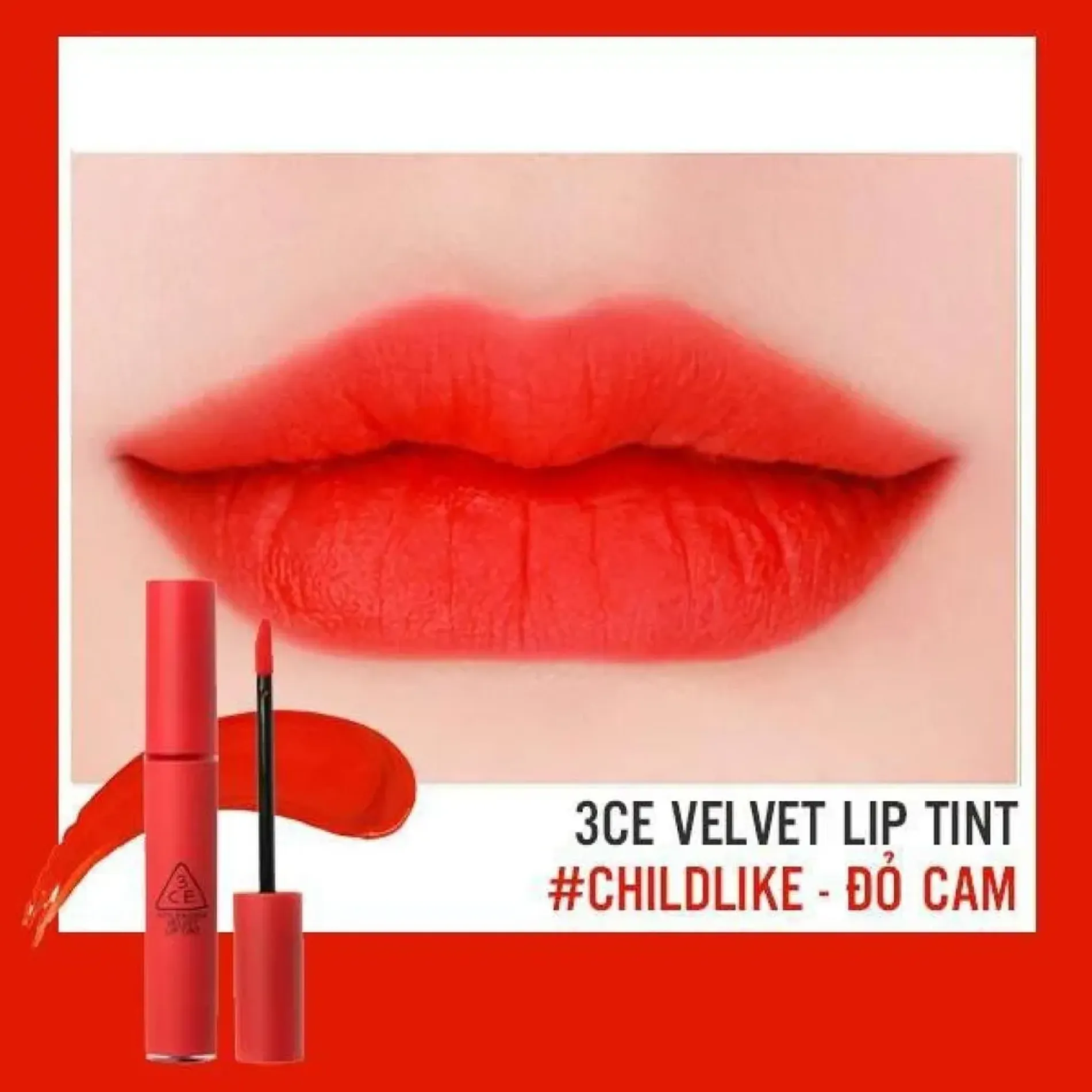 combo-son-kem-li-3ce-velvet-lip-tint-4g-4