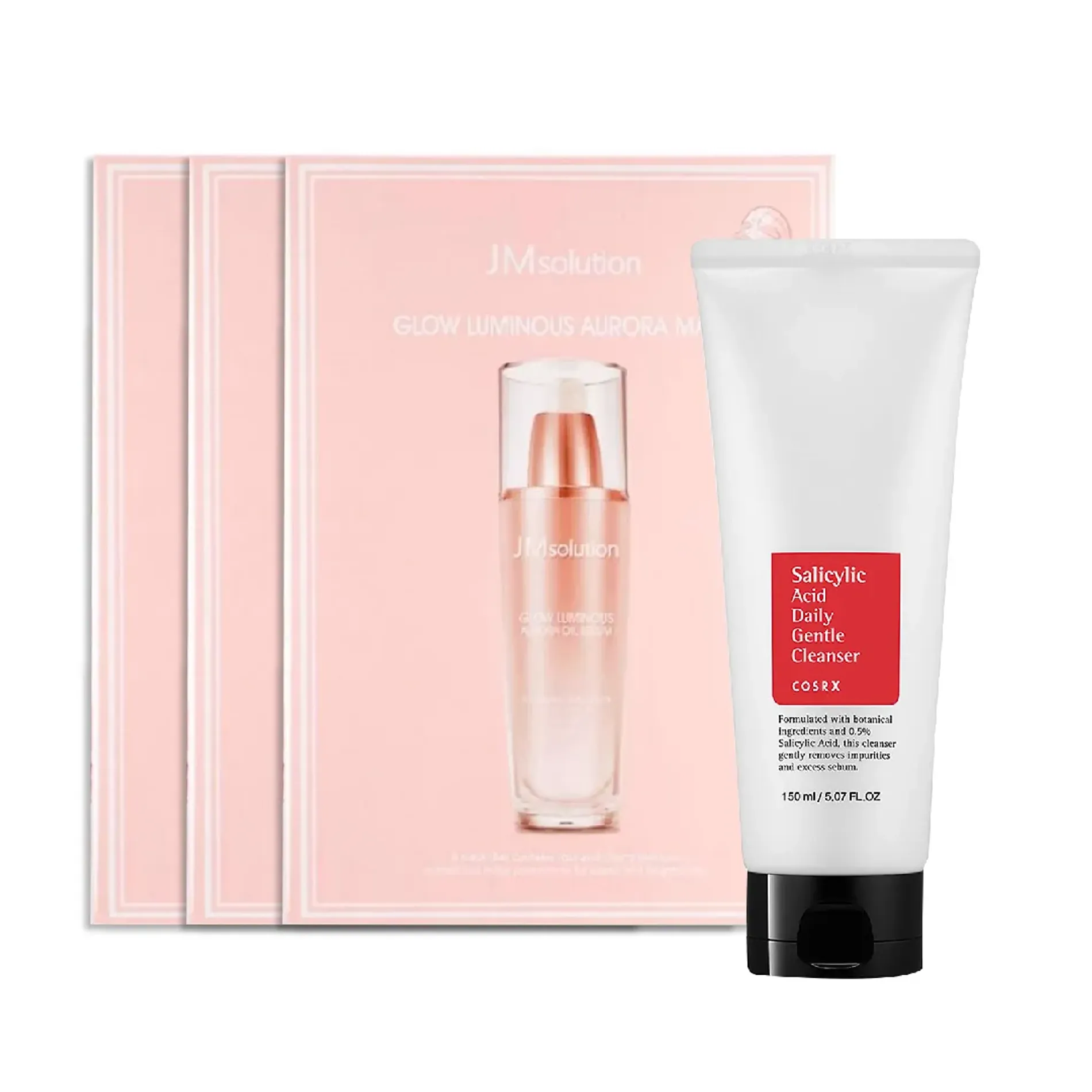 gift-3-mat-na-giay-jmsolution-glow-luminous-aurora-mask-va-1-sua-rua-mat-danh-cho-da-mun-cosrx-salicylic-acid-daily-gentle-cleanser-150ml-1