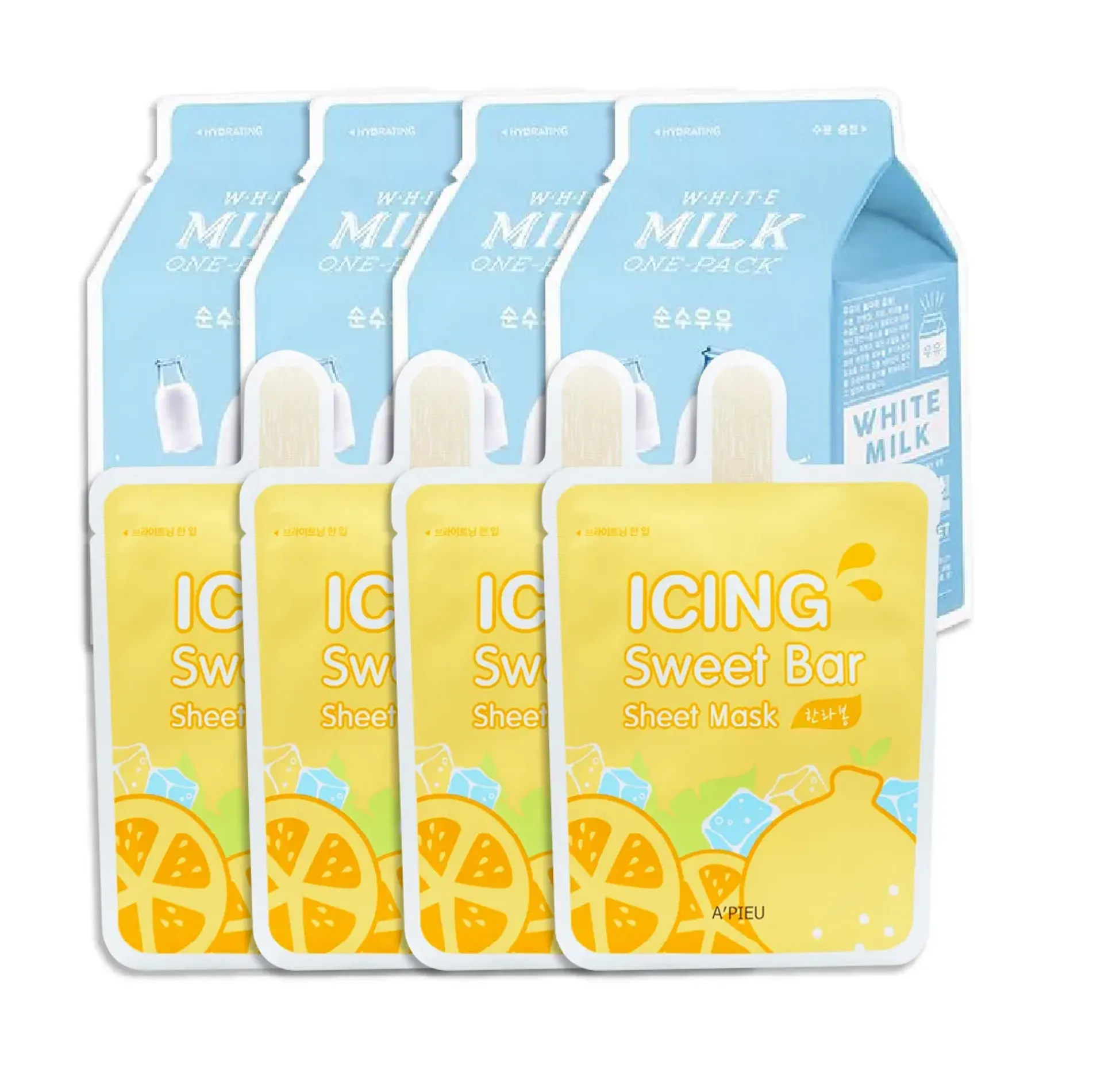 combo-4-mat-na-giay-cap-am-a-pieu-white-milk-one-pack-tang-4-mat-na-giay-lam-sang-da-a-pieu-icing-sweet-bar-sheet-mask-hanrabong-1
