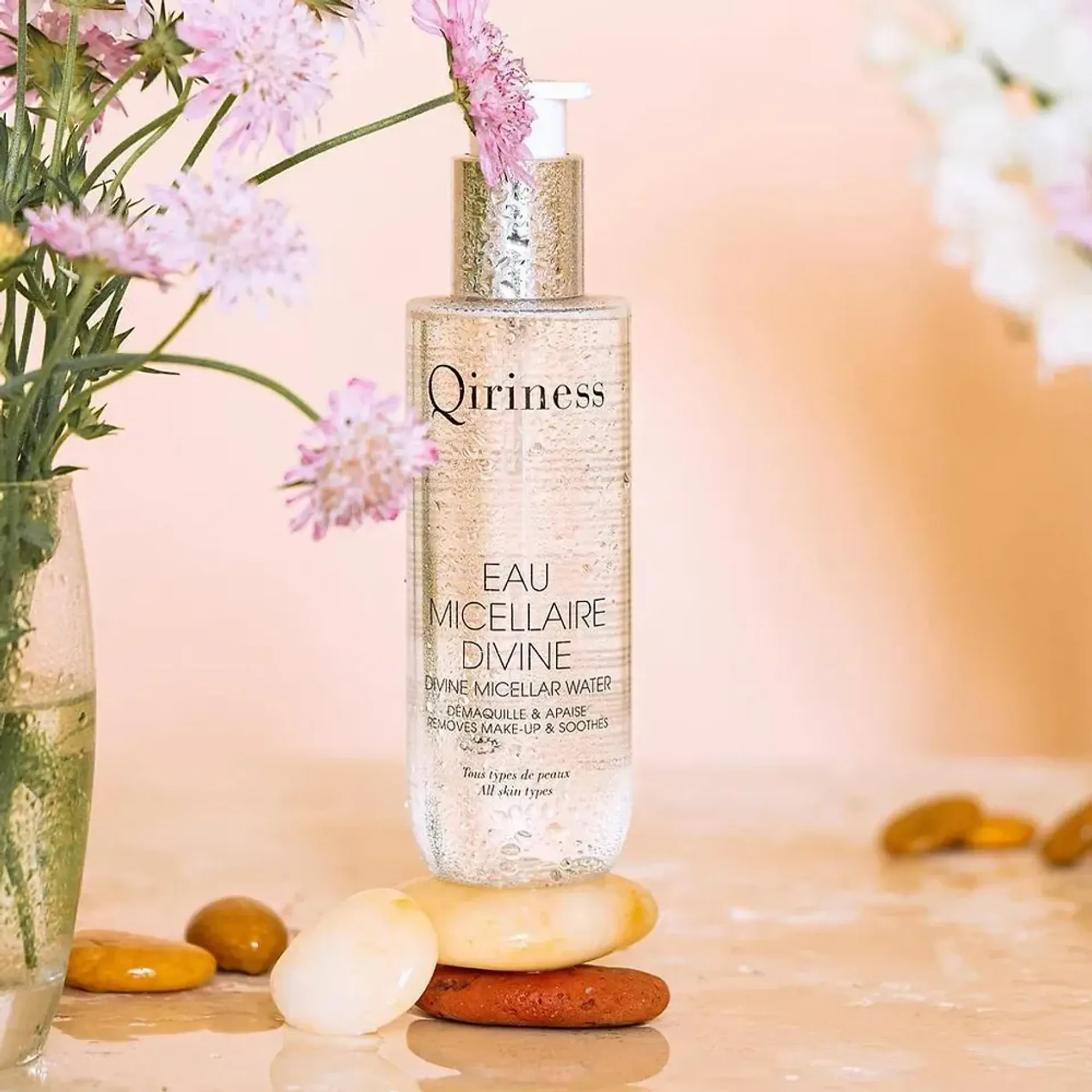 Qiriness Eau Micellaire Divine Mizellenwasser - 200 Ml, Sanfte Make-up-Entfernung