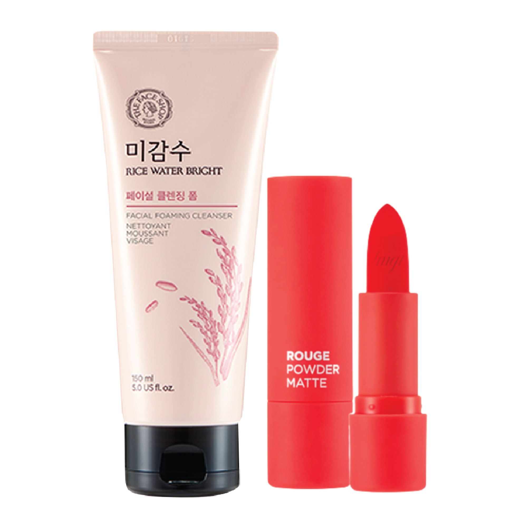(Gift) Combo Son Lì ROUGE POWDER MATTE màu đỏ & Sữa Rửa Mặt Sáng Da ...
