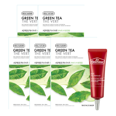 gift-combo-tinh-chat-cai-thien-nep-nhan-dr-belmeur-red-pro-retinol-mat-na-thanh-loc-real-nature-green-tea-1