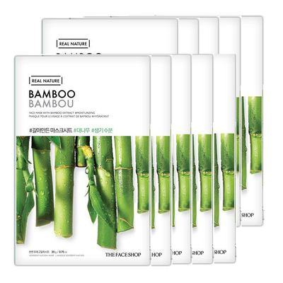 Mặt Nạ Cung Cấp Nước THEFACESHOP REAL NATURE MASK SHEET BAMBOO (SET 10 PCS)