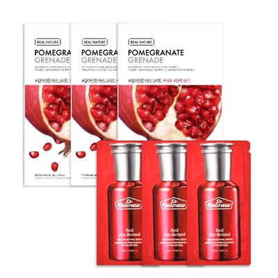 gift-combo-3-mat-na-real-nature-pomegranate-sample-tinh-chat-dr-belmeur-red-pro-retinol-1