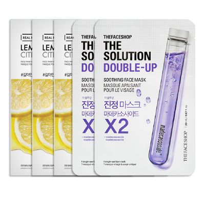 gift-2-mat-na-sieu-cap-am-lam-diu-da-the-solution-double-up-soothing-gz-20ml-3-mat-na-lam-sang-da-thefaceshop-real-nature-lemon-face-mask-20g-1