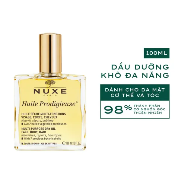 Bộ Dầu Dưỡng Da Khô Đa Năng Nuxe Huile Prodigieuse MultiPurpose Dry