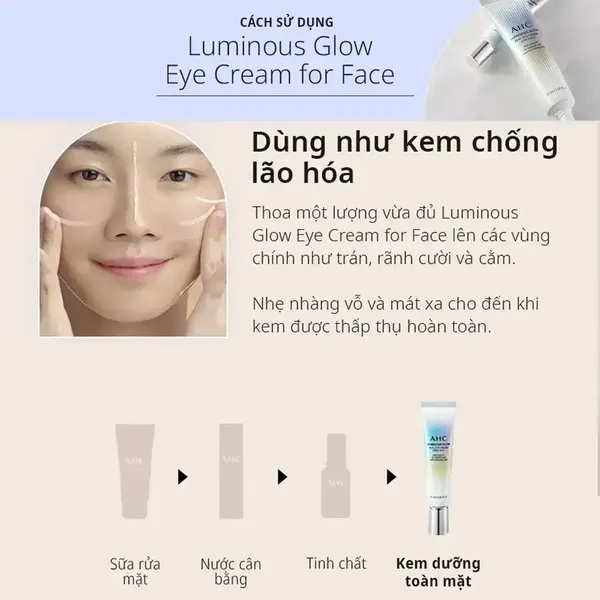 Kem Dưỡng Làm Sáng Vùng Da Mắt Ahc Luminous Glow Real Eye Cream For