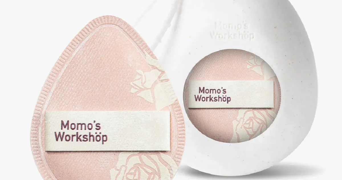 Bông Mút Trang Điểm Cao Cấp Momo's Workshop Rosy Reverie Airy Mallow Puff - Rosy Drop Dry Use (2pcs)