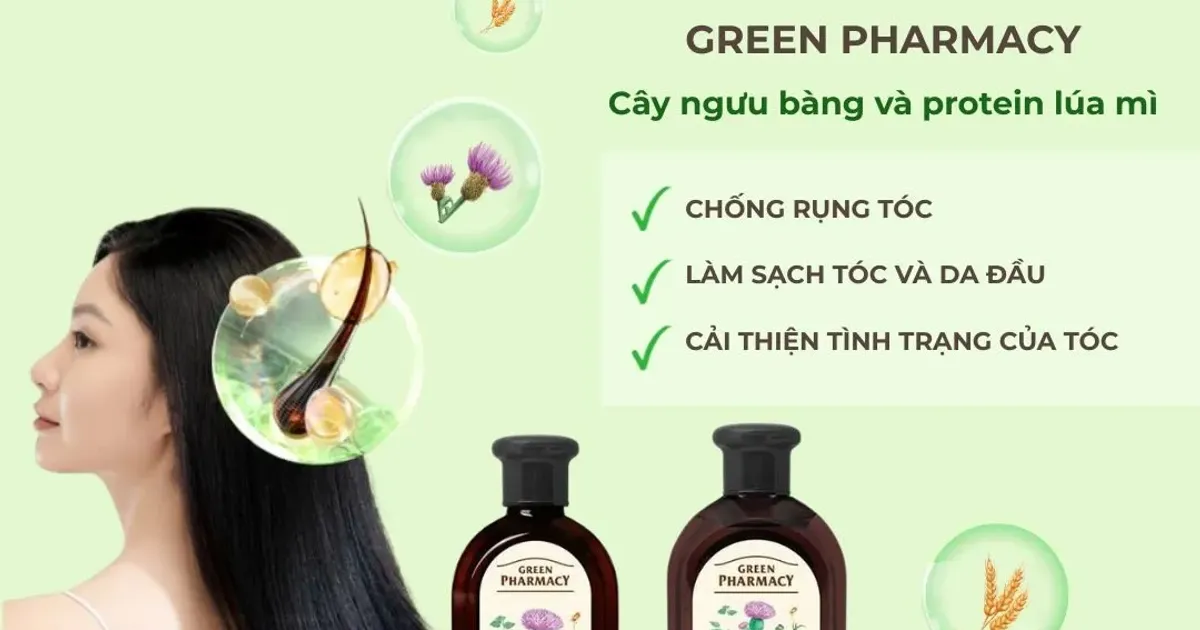 Dầu Xả Ngừa Rụng Tóc Green Pharmacy Cây Ngưu Bàng & Protein Lúa Mì 300ml