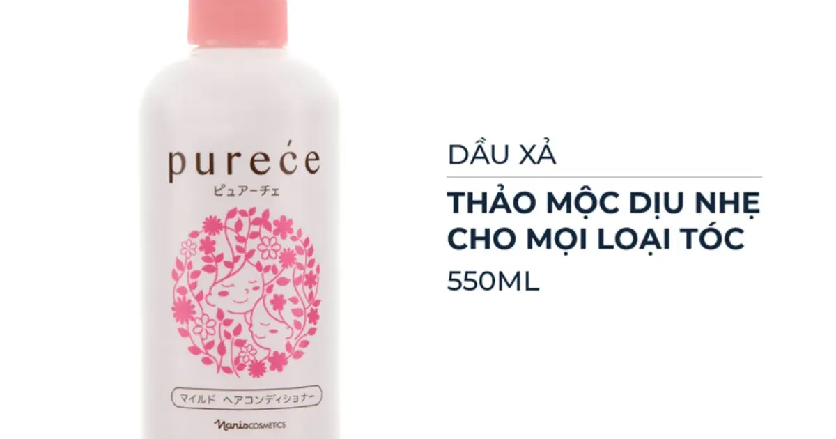Purece Dầu Xả Dưỡng Tóc Naris Purece Mild Hair Conditioner 550ml