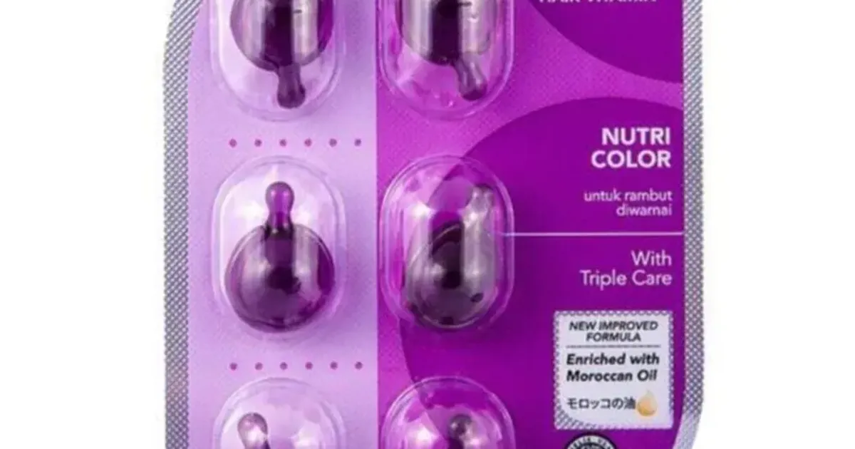 Serum Dưỡng Tóc Uốn Nhuộm Ellips Hair Vitamin Nutri Color With Triple Care 6Ml (Vỉ 6 Viên)