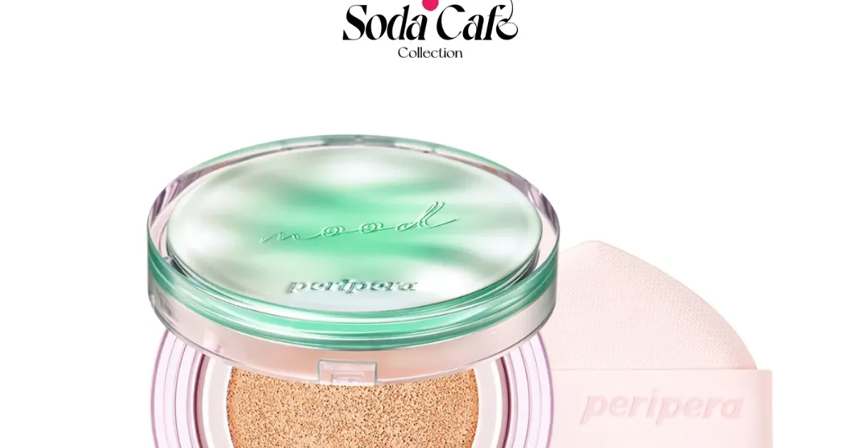 (Phiên bản Soda Cafe) Phấn Nước Peripera Che Phủ & Cấp Ẩm Mood Fit Cover Cushion SPF50+, PA++++ 15g