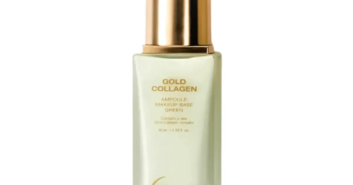Kem Lót THE FACE SHOP Gold Collagen Ampoule Makeup Base Green 40ml