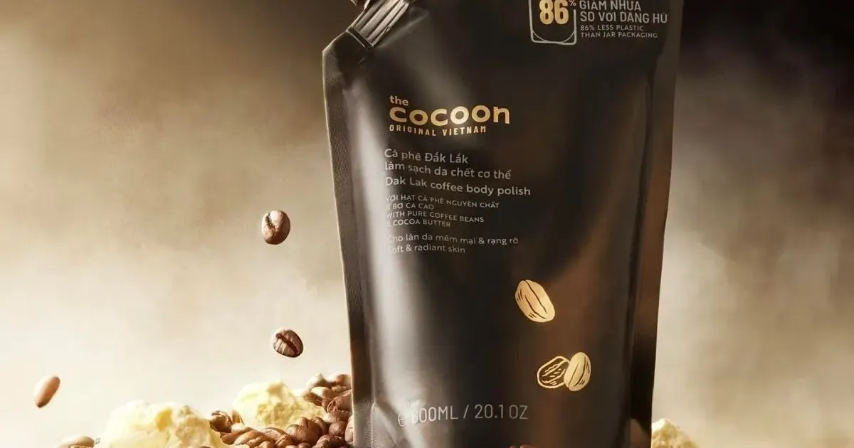 (Túi Refill) Cà Phê Làm Sạch Tế Bào Chết Cơ Thể Cocoon Dak Lak Coffee Body Polish 200Ml