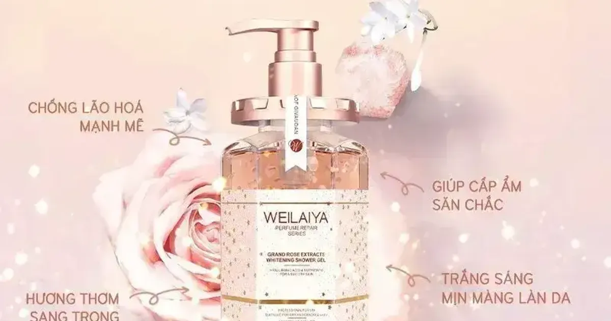 Sữa Tắm Trắng Da Cánh Hoa Hồng Damask Weilaiya Grand Rose Extracts Whitening Shower Gel 450Ml