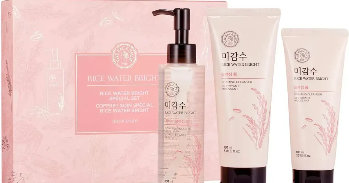 Trải nghiệm bộ dưỡng trắng da The Face Shop Rice Water