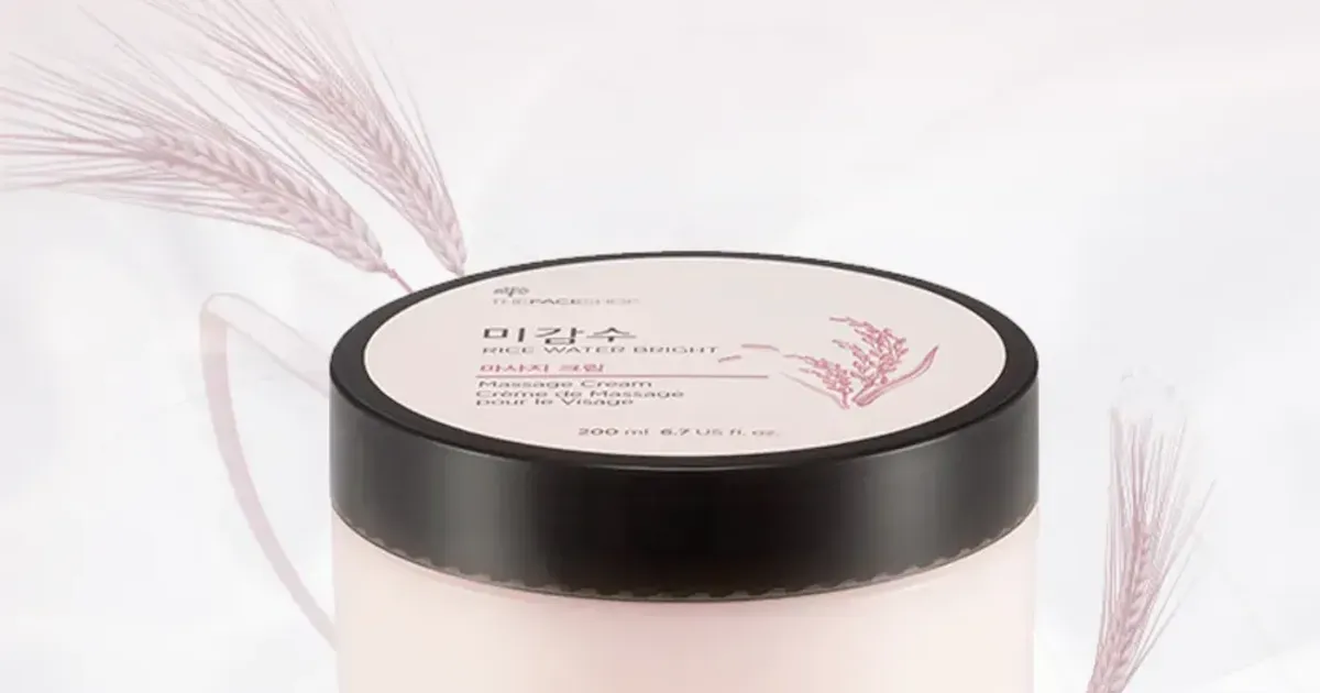 Review kem massage mặt The Face Shop Rice Water Bright Facial Massage Cream