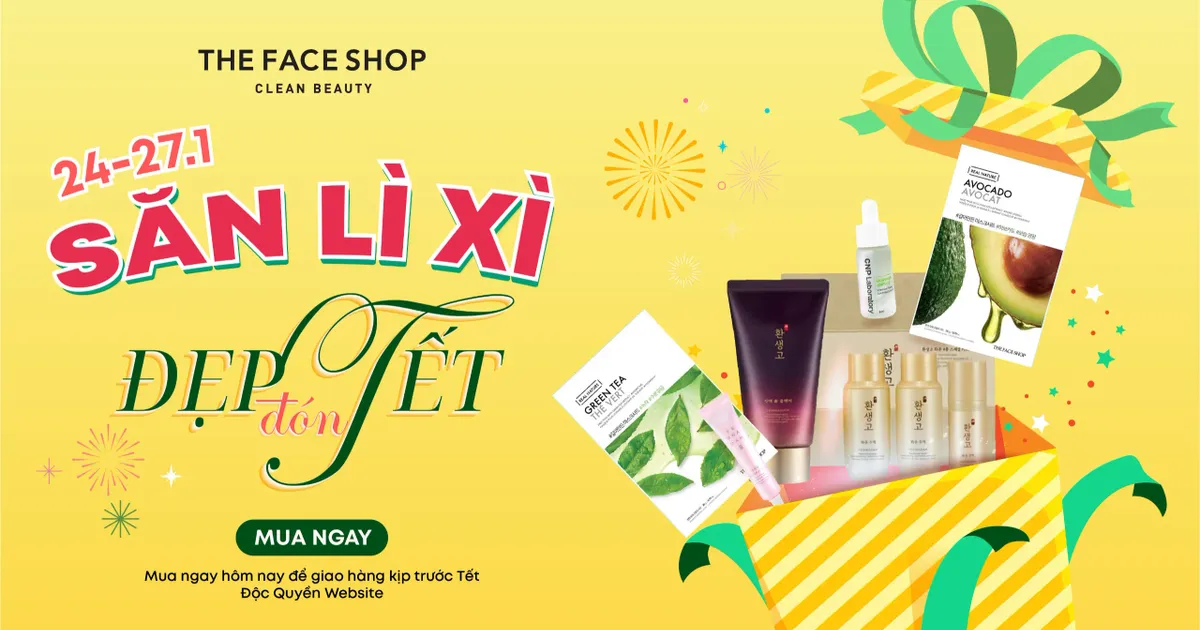 Hướng dẫn tham gia Minigame "SĂN LÌ XÌ ĐẸP ĐÓN TẾT" - The Face Shop Chính Hãng