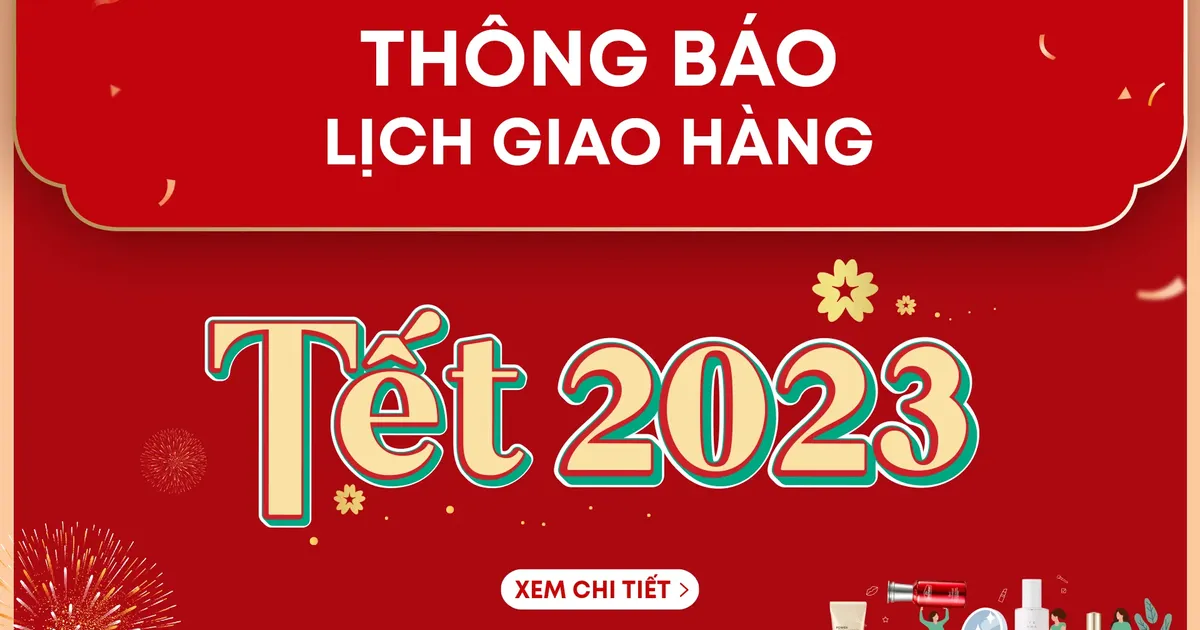 THE FACE SHOP Thông Báo Lịch Nghỉ và Giao Nhận Hàng Tết Quý Mão 2023