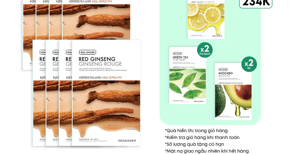 Set 8 Mặt Nạ Ginseng Face Mask 20g