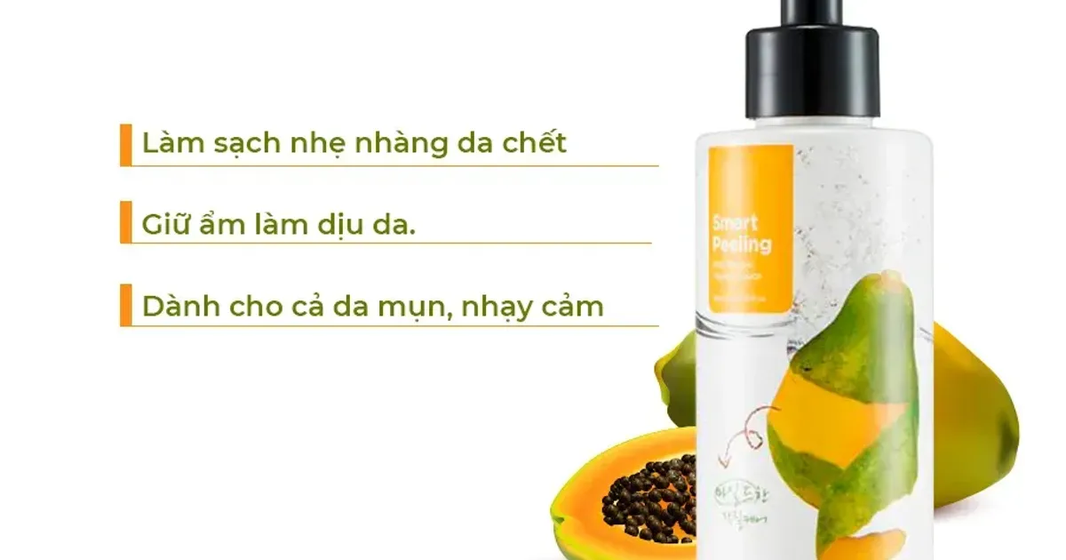 Gel Tẩy Tế Bào Chết THE FACE SHOP làm sạch da đu đủ Smart Peeling Mild Papaya dịu nhẹ cho mọi loại da 150ml