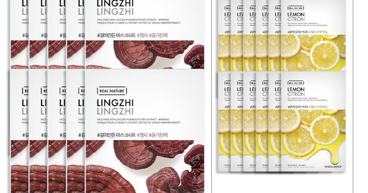 Combo 10 Mặt Nạ Phục Hồi Và Nâng Cơ Da REAL NATURE LINGZHI